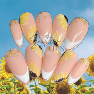 Sunflower Field Press On Nails