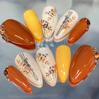 Garden of Fall Press on Gel Nails ($CAD)