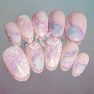 Pink Mysteries Press on Gel Nails ($CAD)