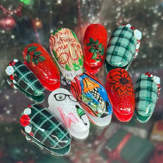 A Christmas Story Press on Gel Nails ($CAD)