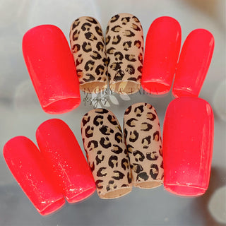 Predesigned Neon Leopard Press on Gel Nails ($CAD)