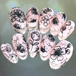 Speckled Florals Press on Nail